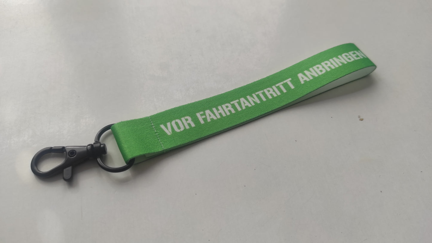 "vor Fahrtantritt" Schlüsselanhänger Doppelpack